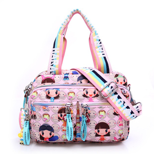 包包女2025新款韩版男轻便牛津布手提包时尚单肩斜跨包尼龙花布包