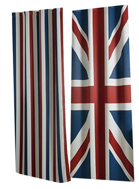 英伦风美国环保米字旗窗帘定制