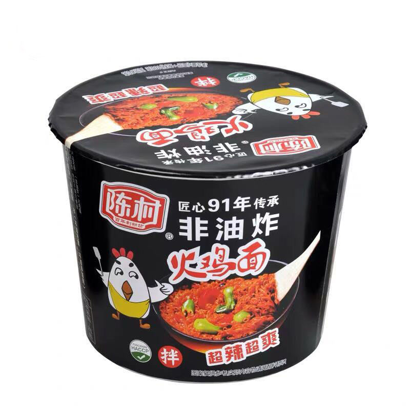 陈村国产速食双倍整箱辣火鸡面