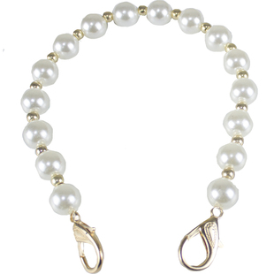 珍珠链条 手工包编织包斜挎包搭配珍珠包带 手提包配件女士包包链