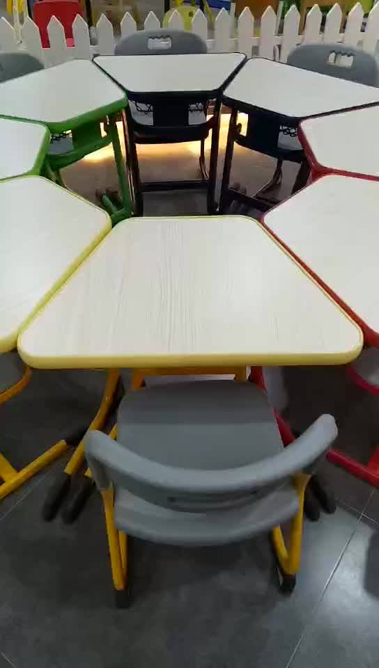 Everpretty Education Wooden Metal Tables And Chairs Students Classroom