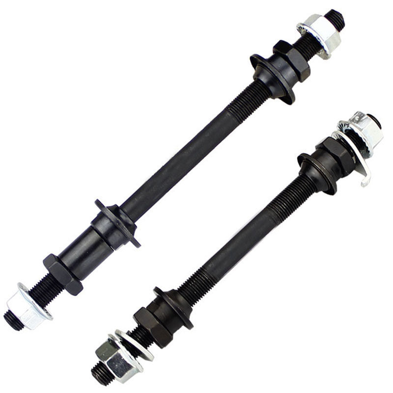 自行车花鼓前后轴中轴山地车轴承童车配件滚珠实心轴公路车轴心杆