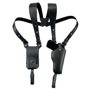 腋下手枪套肩背带隐藏快拔套牛皮肩挎便衣西服64 92 G17 P1 2011