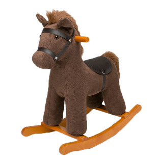 哈喜屋儿童摇摇马实木木马摇椅大人可坐一周岁宝宝礼物小玩具车女