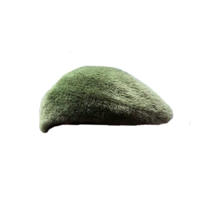 姚叔叔/品控必入！洋气的苔藓绿色仿水貂毛贝雷帽画家帽子女秋冬