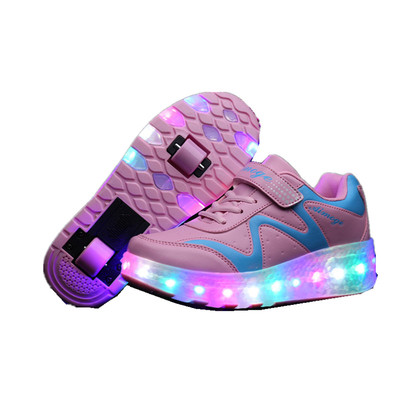 男童女童滑轮鞋暴走鞋闪灯