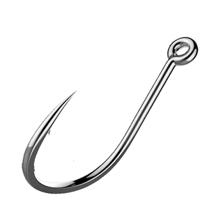 歪嘴管付伊势尼有倒刺带环带孔带圈鱼钩圈柄钓加粗散装海钓串鱼钩