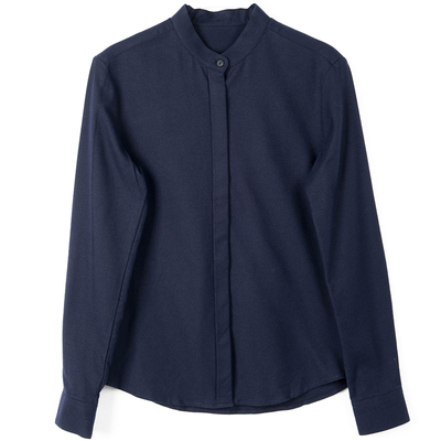 middot厚款小立领磨毛职业风衬衣