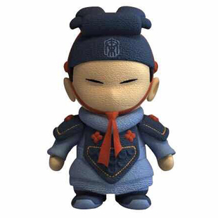 正品秦亲宝贝/兵马俑工艺品/18cm 纪念品/礼品 秦俑Q版毛绒公仔