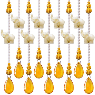 水晶珠帘门帘家用大象葫芦屏风帘吊帘隔断玄关卧室卫生间珠链挂帘