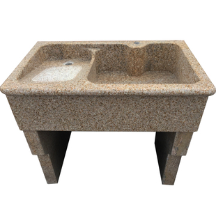 石头洗衣池双池洗衣槽庭院花园户外洗衣服池天然花岗岩大理石水池