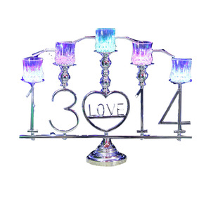 新款1314香槟塔烛台两用款婚庆香槟塔 发光杯酒塔道具布置包邮