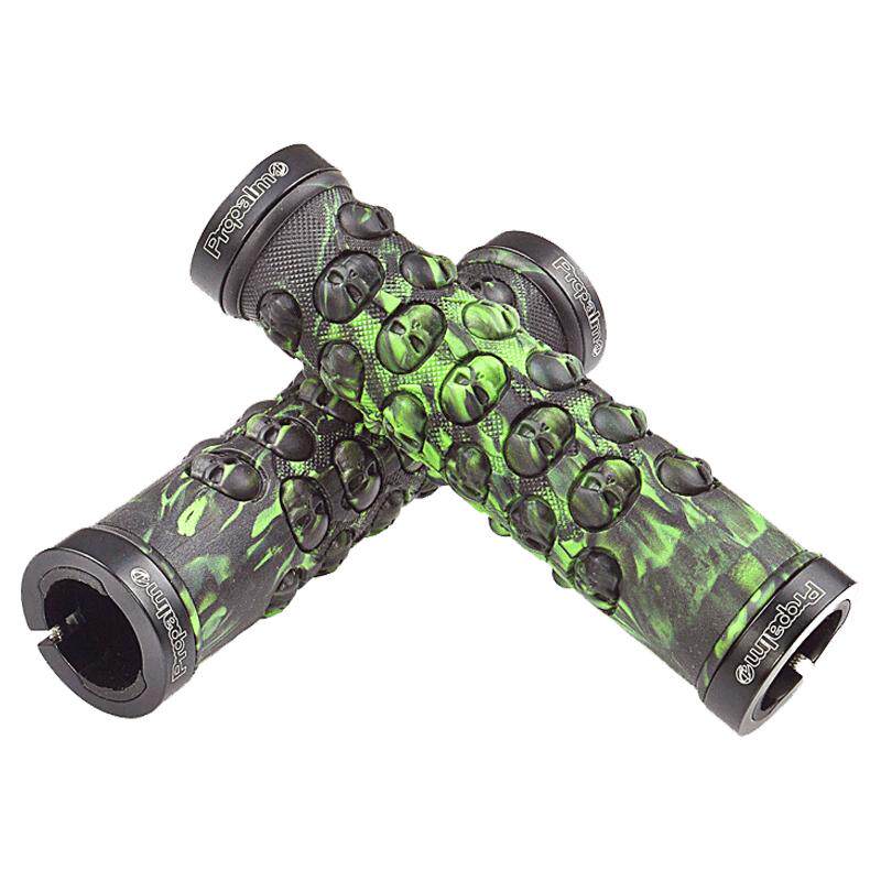 Propalm蜥蜴壁虎把套山地自行车橡胶把套把杆直把双边锁骷髅把手