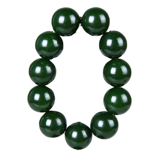 2020款和田玉手链 玉圆珠手链碧玉手串男款20m