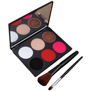 六色京越剧戏曲花旦小生化妆用品红色眼影腮红盘红锅黑色玫红胭脂