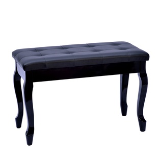 卡西欧通用实木双人弯腿带书箱钢琴凳电钢琴凳古筝凳子钢琴椅家用