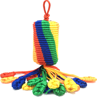 藏族汽车挂件特产吉祥哈达五彩线五彩绳手工编织金刚结挂饰西藏