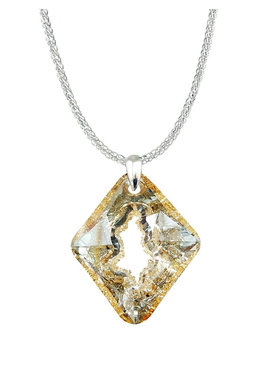 水晶长款菱形生日礼物毛衣链