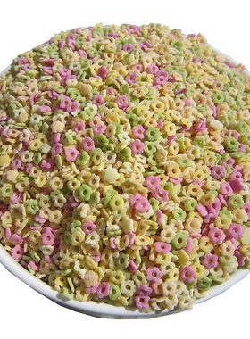 孩子面条果蔬菜空心小花颗粒面原味粒粒面