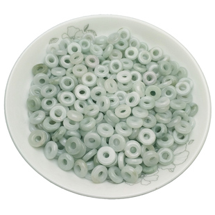 天然翡翠A货玉配件手链腰链配件手编红绳玉饰 竹节元宝葫芦散珠