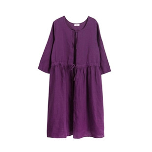 绽放188朵/女风衣中长款秋装2022春秋开衫复古风衣外棉麻女装秋季