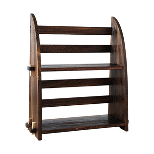 实木落地多栏书报架简约杂志报刊收纳置物架家用组装客厅办公展示