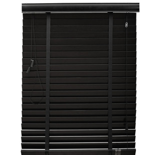 椴木百叶窗黑色实木窗帘百叶客厅遮光厨房百叶电动帘卧室升降遮光