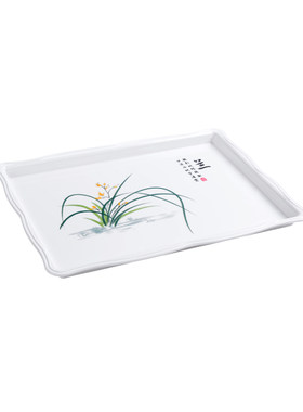 塑料客厅茶壶欧式风长方形托盘