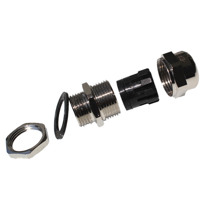 黄铜镀镍防爆金属防水锁头接头