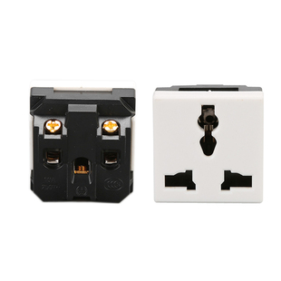 万能插白色嵌入式模块插座 磷铜电器输出插座 多功能电源插座配件