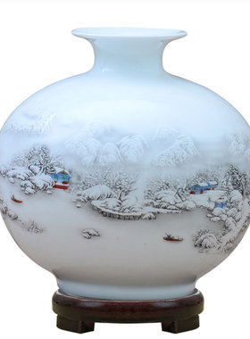 景德镇陶瓷器花瓶摆件现代中式