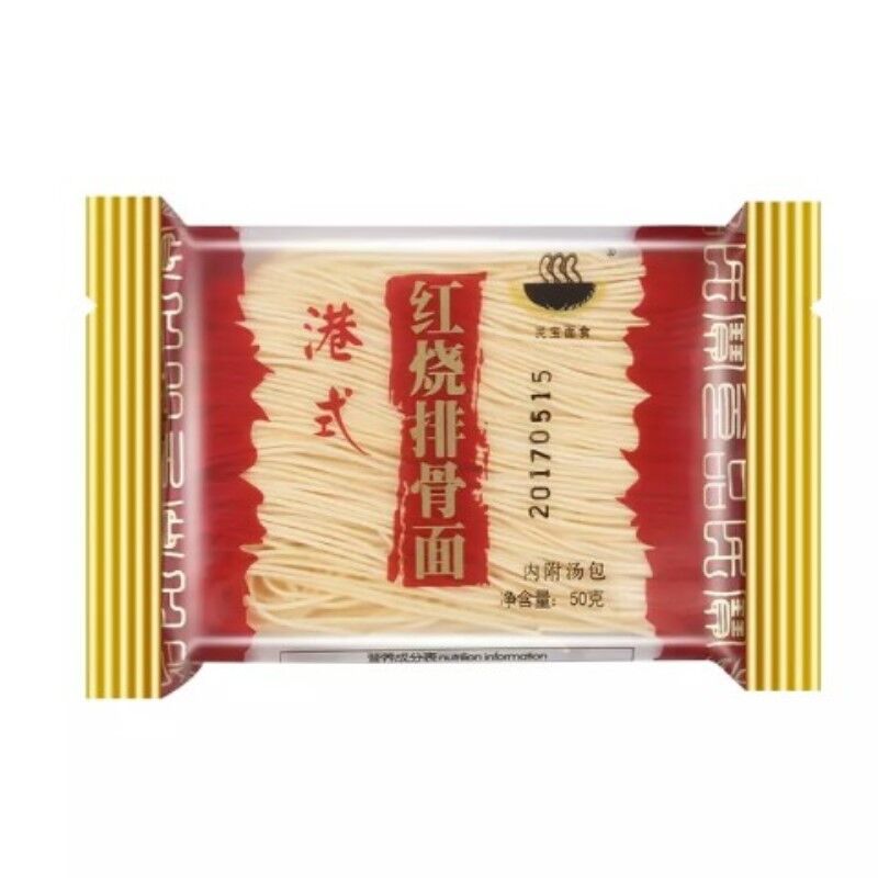 民宝面食港式竹升面条排骨虾子面鸡蛋面非油炸方便面六味早餐煮面