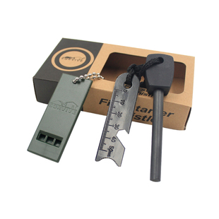 多功能实心打火棒野外生存荒野求生装备器户外打火石套装