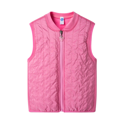 秋冬桑蚕丝夹棉保暖加绒儿童马甲