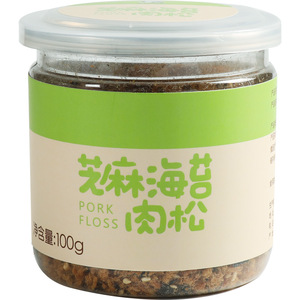 卷毛肉松哥原味芝麻海苔肉丝香辣100g肉酥寿司零食台湾儿童肉松