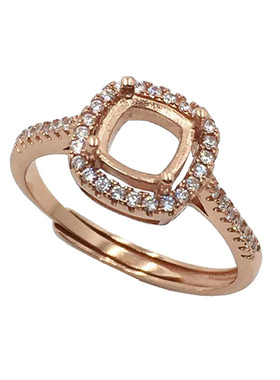 正方925银配件定制加工镶嵌戒托