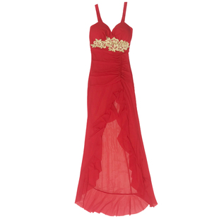 公关女装性感透视网纱连衣裙长款夜总会桑拿技师服透明吊带长裙