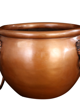 徽匠铜韵聚宝盆供奉风水故宫摆件