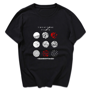 21二十一号飞行员短袖T恤  Twenty One Pilots 纯棉圆领 摇滚音乐