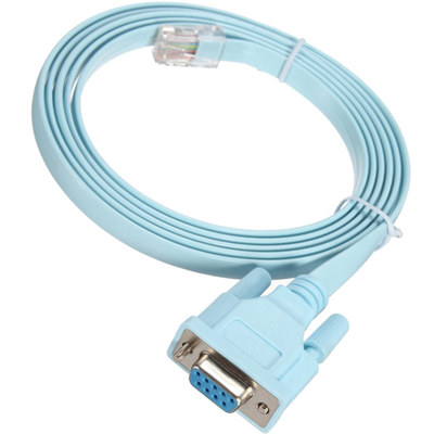 rj45转db9转接线网络8p8c转串口线RS232线com口9孔连接线1.5米3米