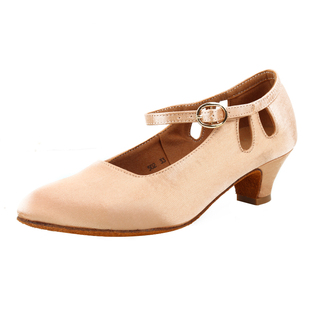 儿童女童女专业摩登舞鞋少儿伦巴鞋子缎面国标华尔兹拉丁舞鞋标准