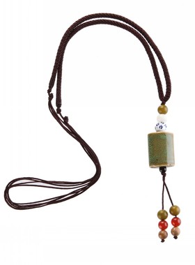 复古文艺范菩提项链春夏衣服挂件