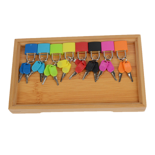 蒙台梭利教具学习开锁游戏彩色小锁感官蒙氏钥匙锁幼儿园早教玩具