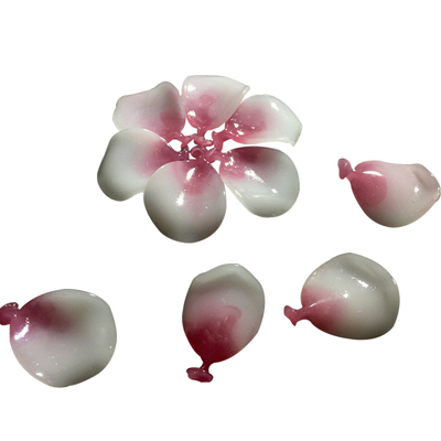 手工DIY灯火琉璃老料器花瓣复古发簪汉服头饰盆景小玫瑰