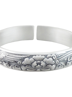 手工足银凤凰手镯送礼