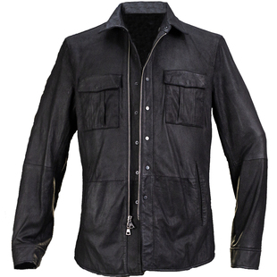 轻量小胎羊！四季穿！出美国奢品意大利昂贵山羊绒面皮真皮皮衣男