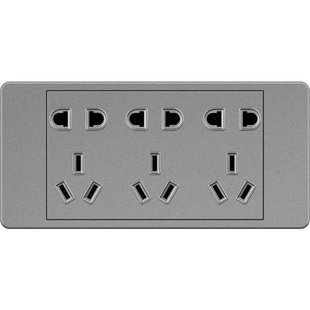 国际电工118型插座暗装家用墙壁式插座面板套装三位十五孔多孔