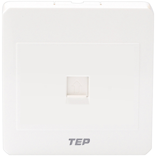 【3只装】 超薄明装开关插座面板明线单口电话线明盒单孔电话插座