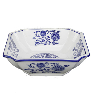 酒店餐具陶瓷青花瓷大碗陶瓷冒菜碗汤碗盆家用菜碗凉炒菜碗炖菜盆