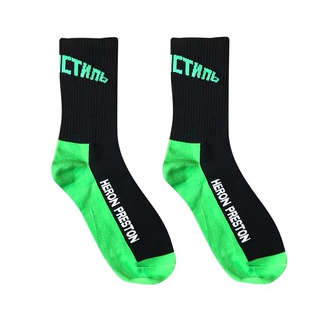 包邮 现货Heron Preston春夏季新款纯棉薄款中筒男女短袜HP字母袜